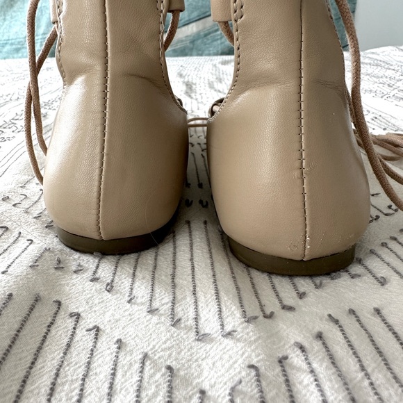 Nude lace-up ballet flats - Picture 6 of 7